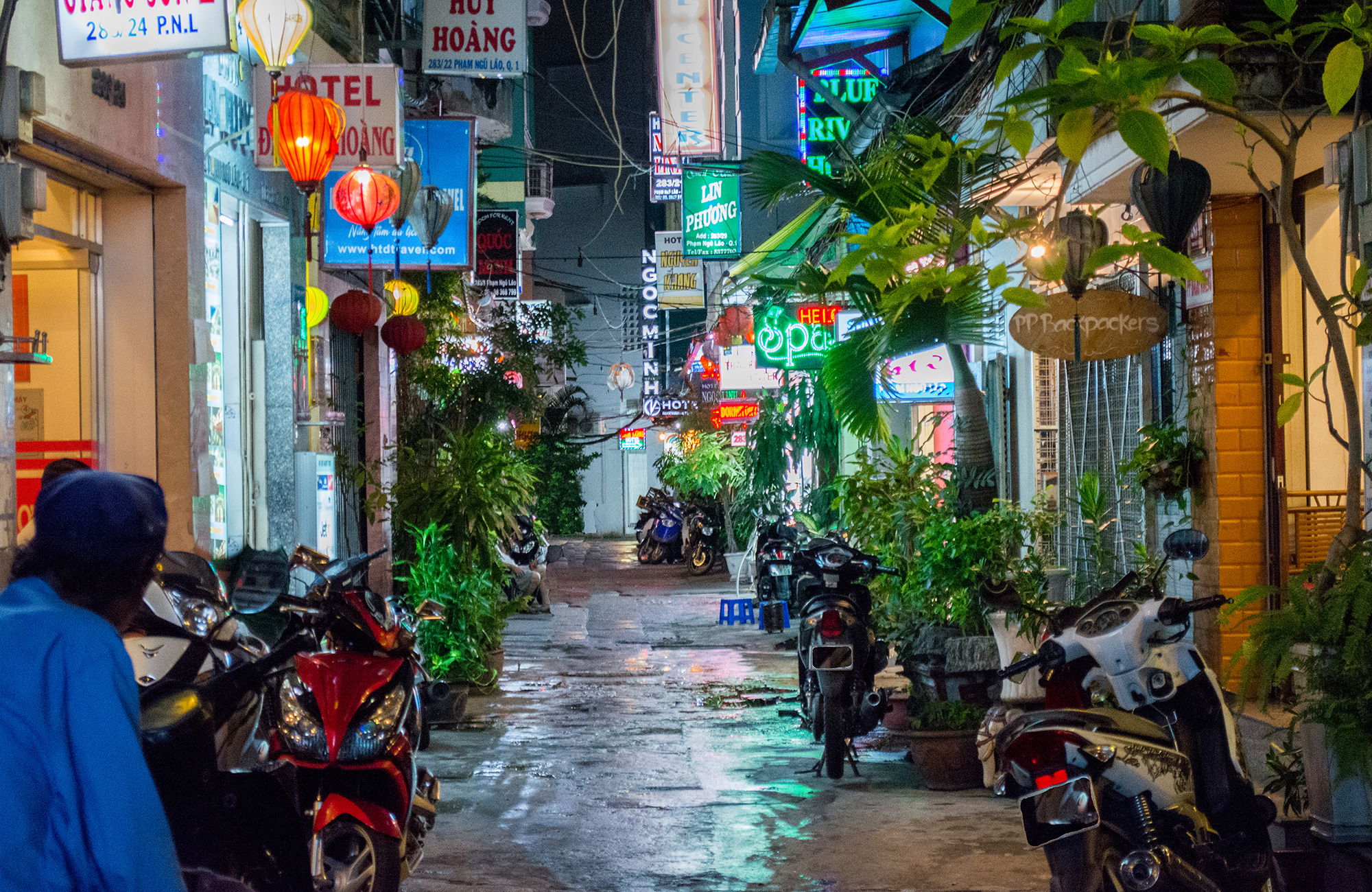 Bui Vien backpacking street in Ho Chi Minh City in Vietnam