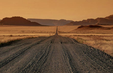 namibia-neverending-road-sunset