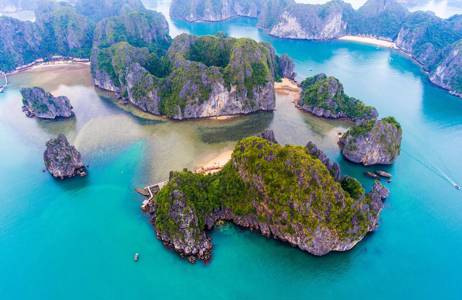 halong bay in vietnam seen from above