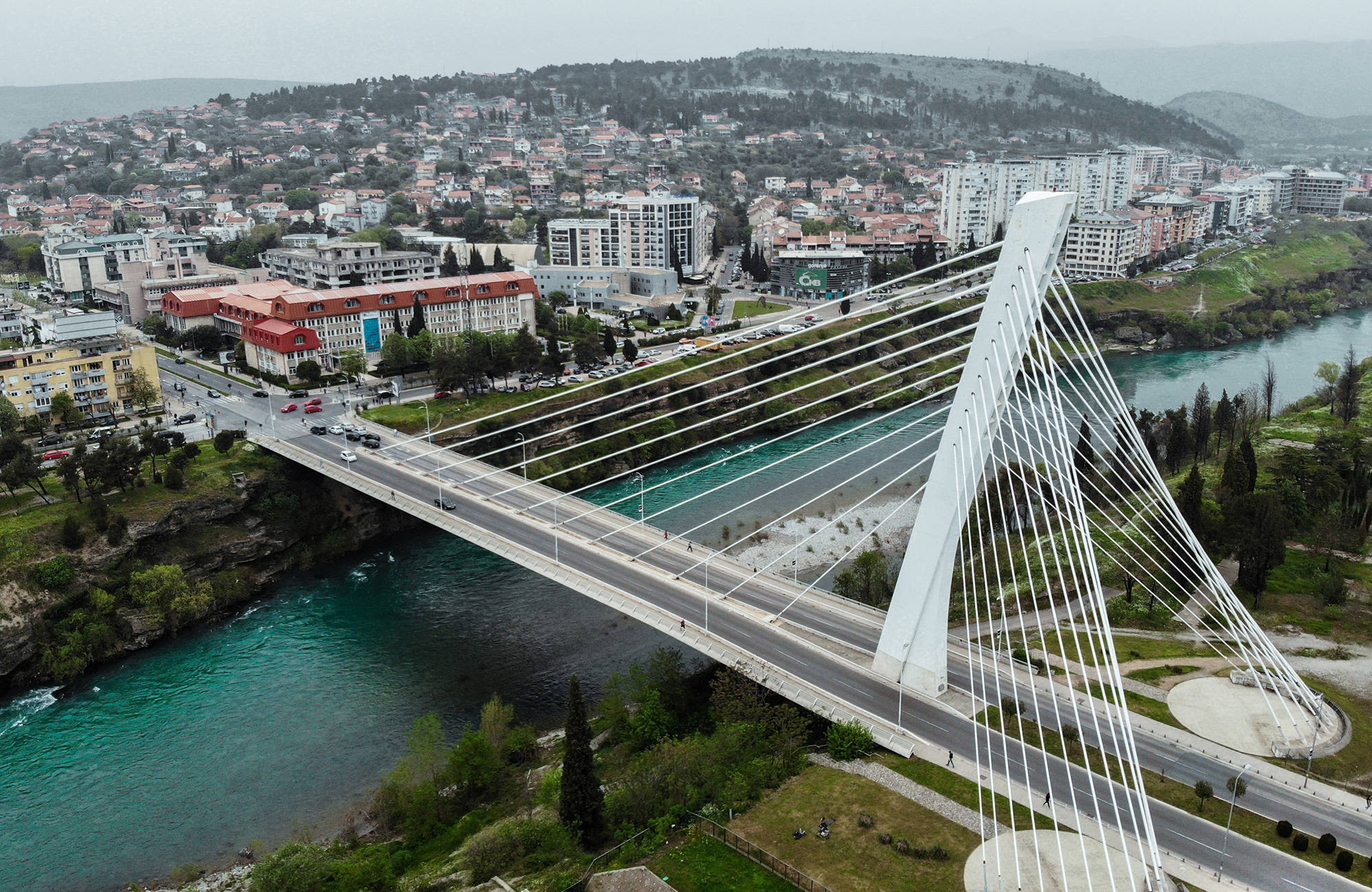 Millenium Bridge Podgoricassa, Montenegrossa