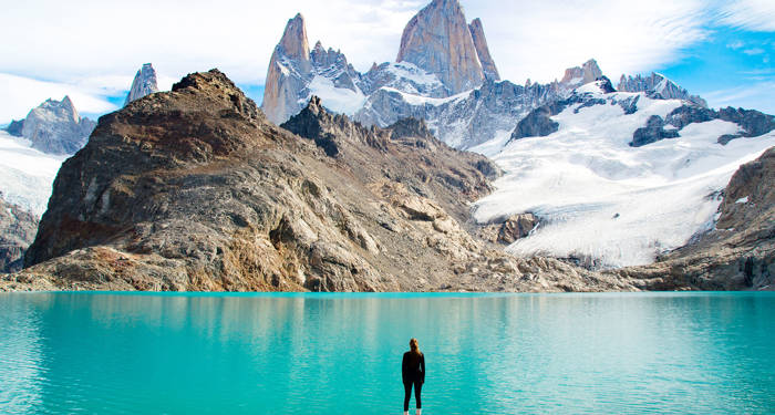 Chile Patagonia Torres Del Paine Monte Fitz Roy Girl