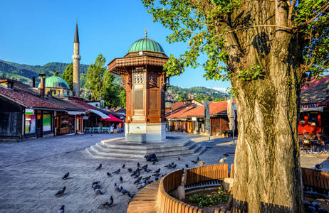 Sarajevon aukion tunnelmaa