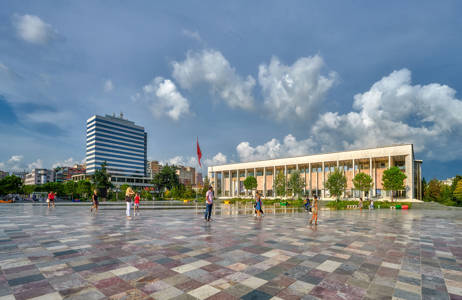 Tirana Albania Square Of National Hero Albani Skanderbeg