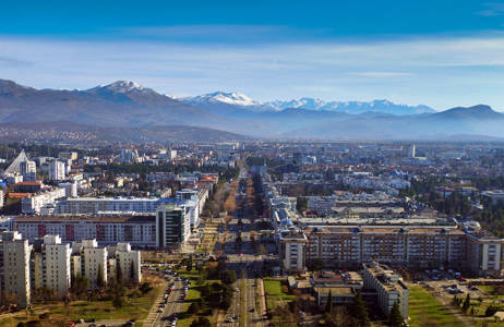 Podgorica Montenegro Aerial City View