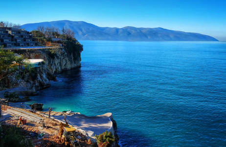 Vlora Albania Rocks On Seaside