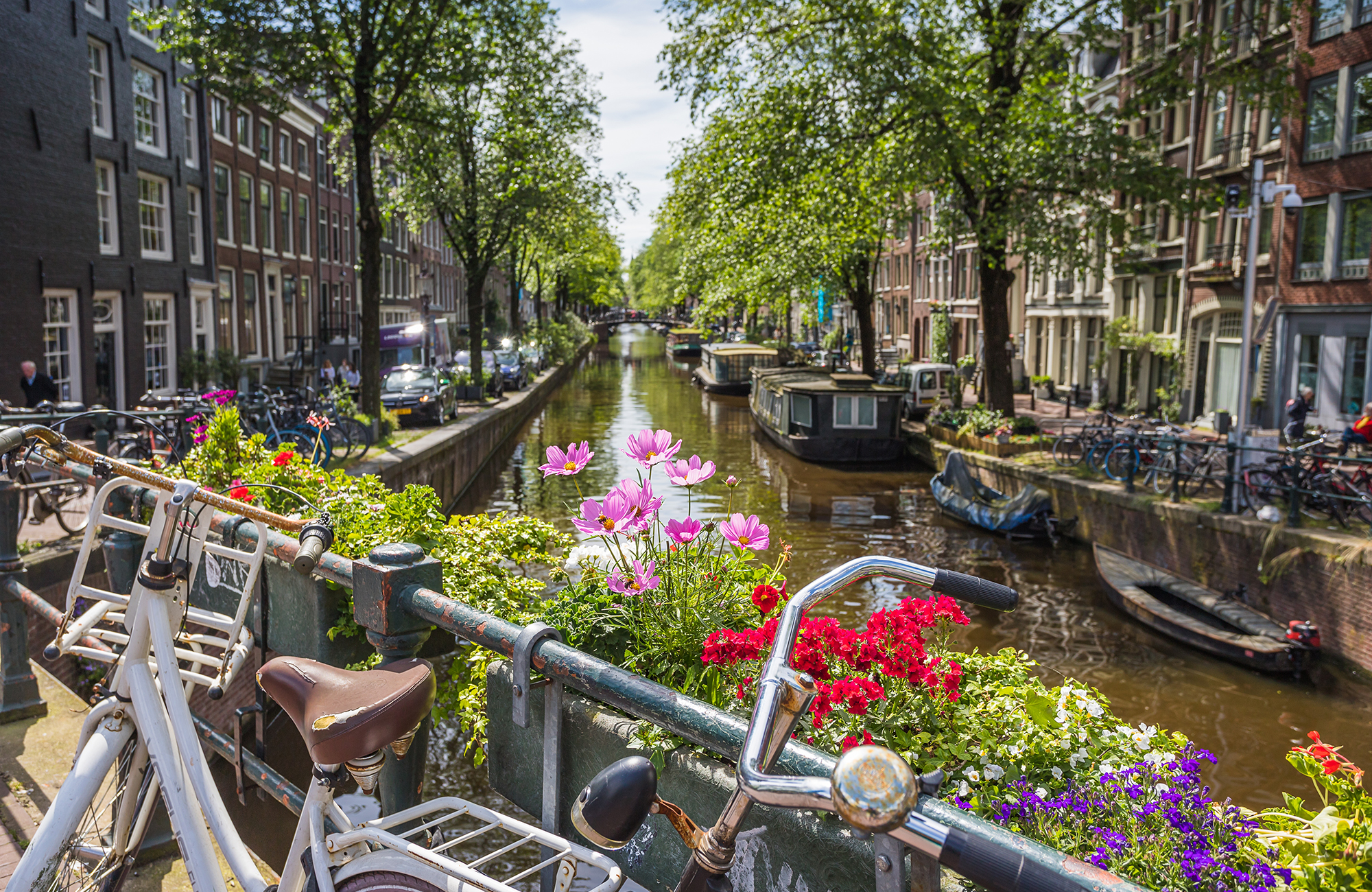 Amsterdam Canal And Bikes