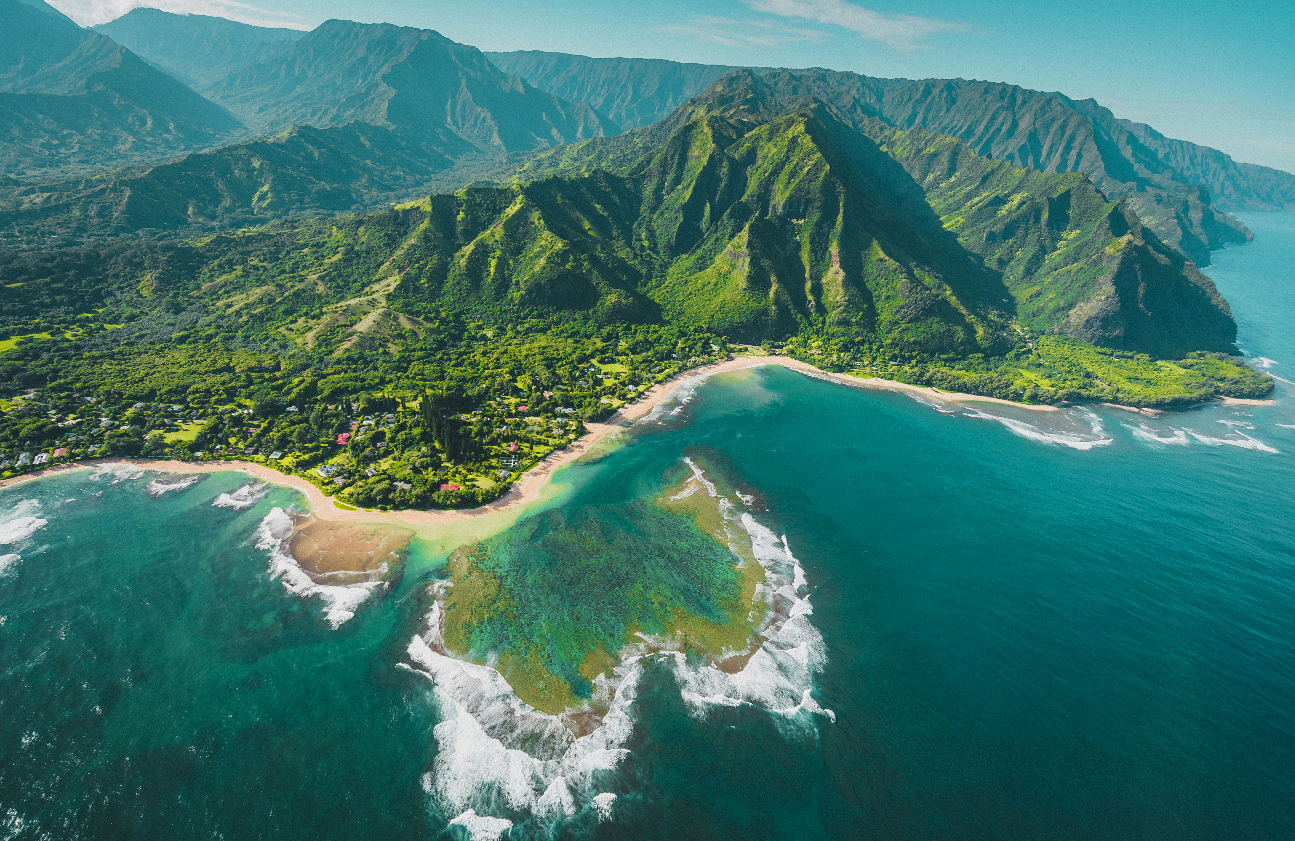 Aerial View Over Kauai, Hawaii