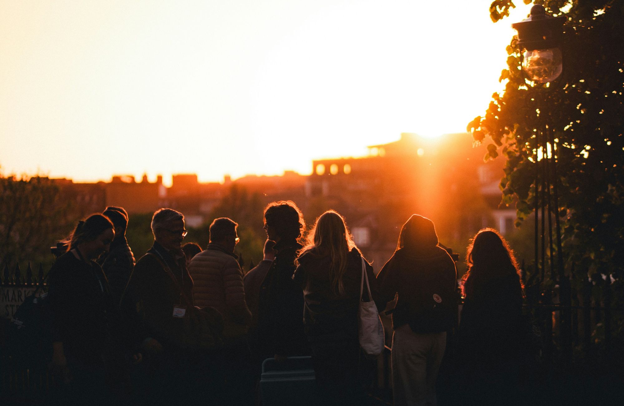 Groups People At Sunset