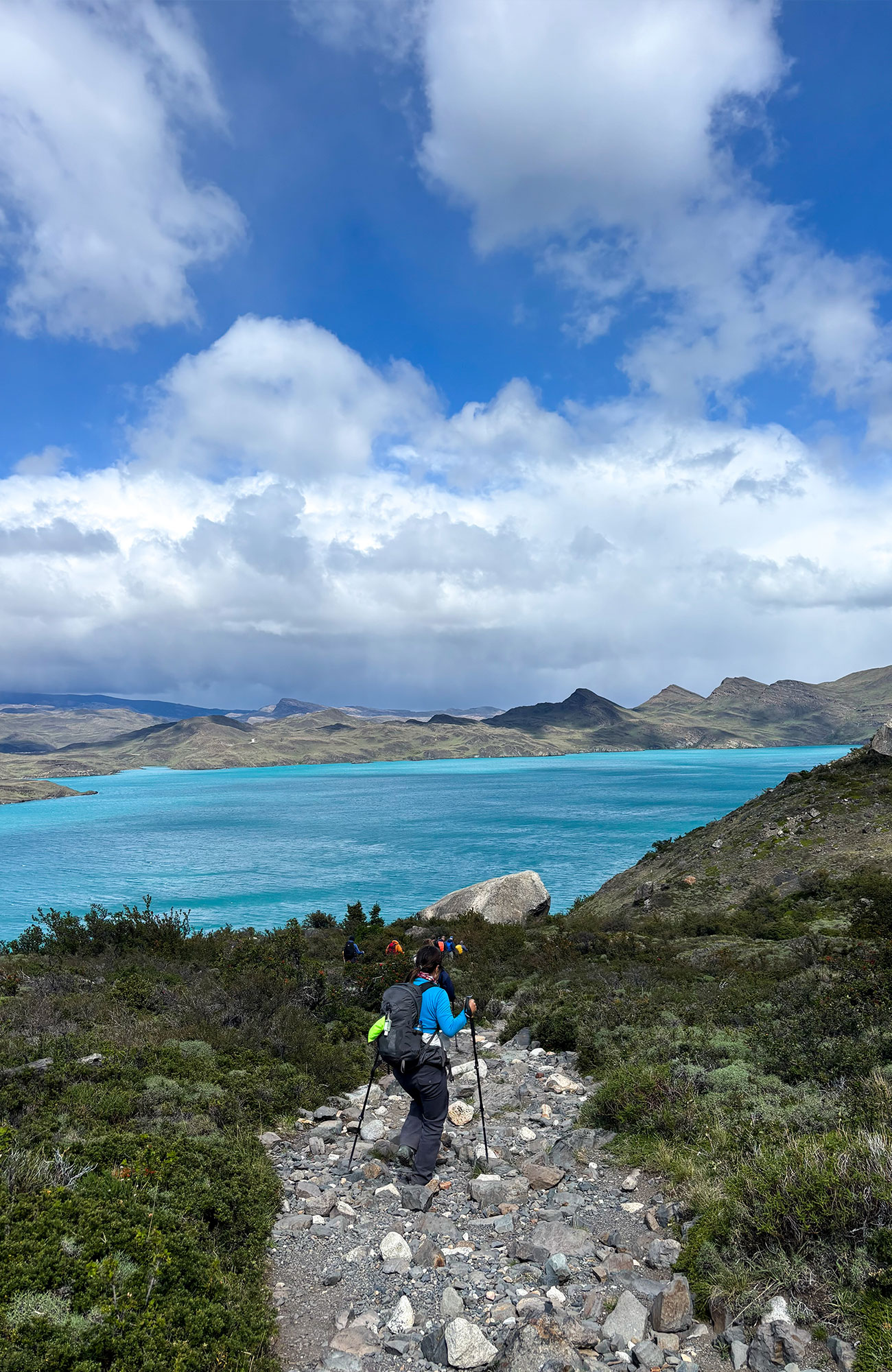 South America Chile Trekking Blue Lake