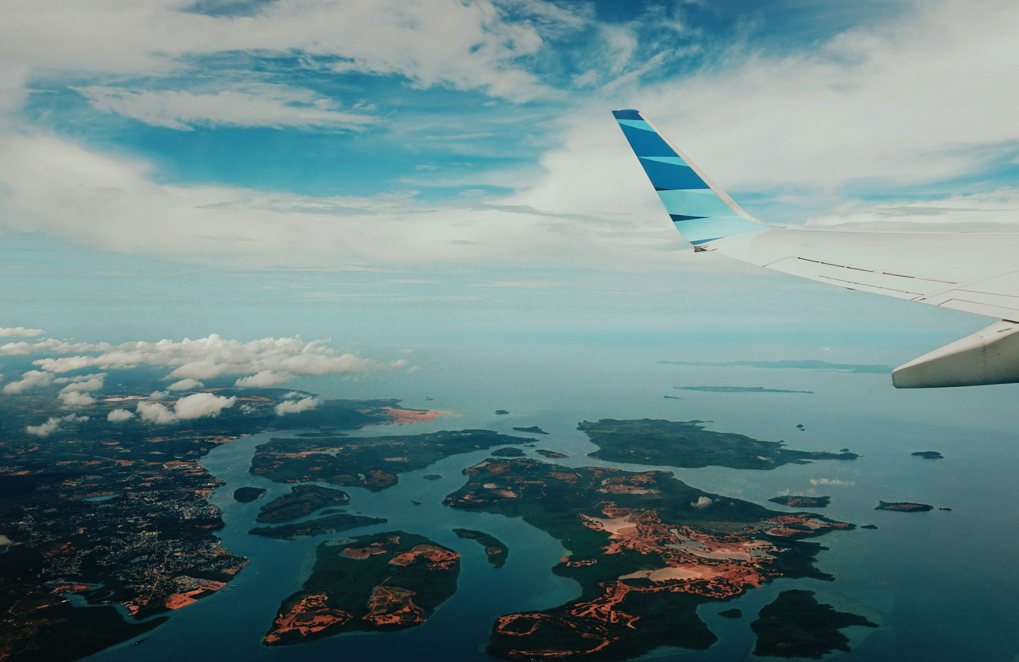 Airplane Island View Indonesia