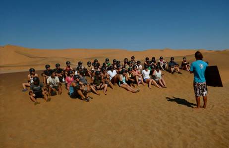 Students Ready For Sandboarding