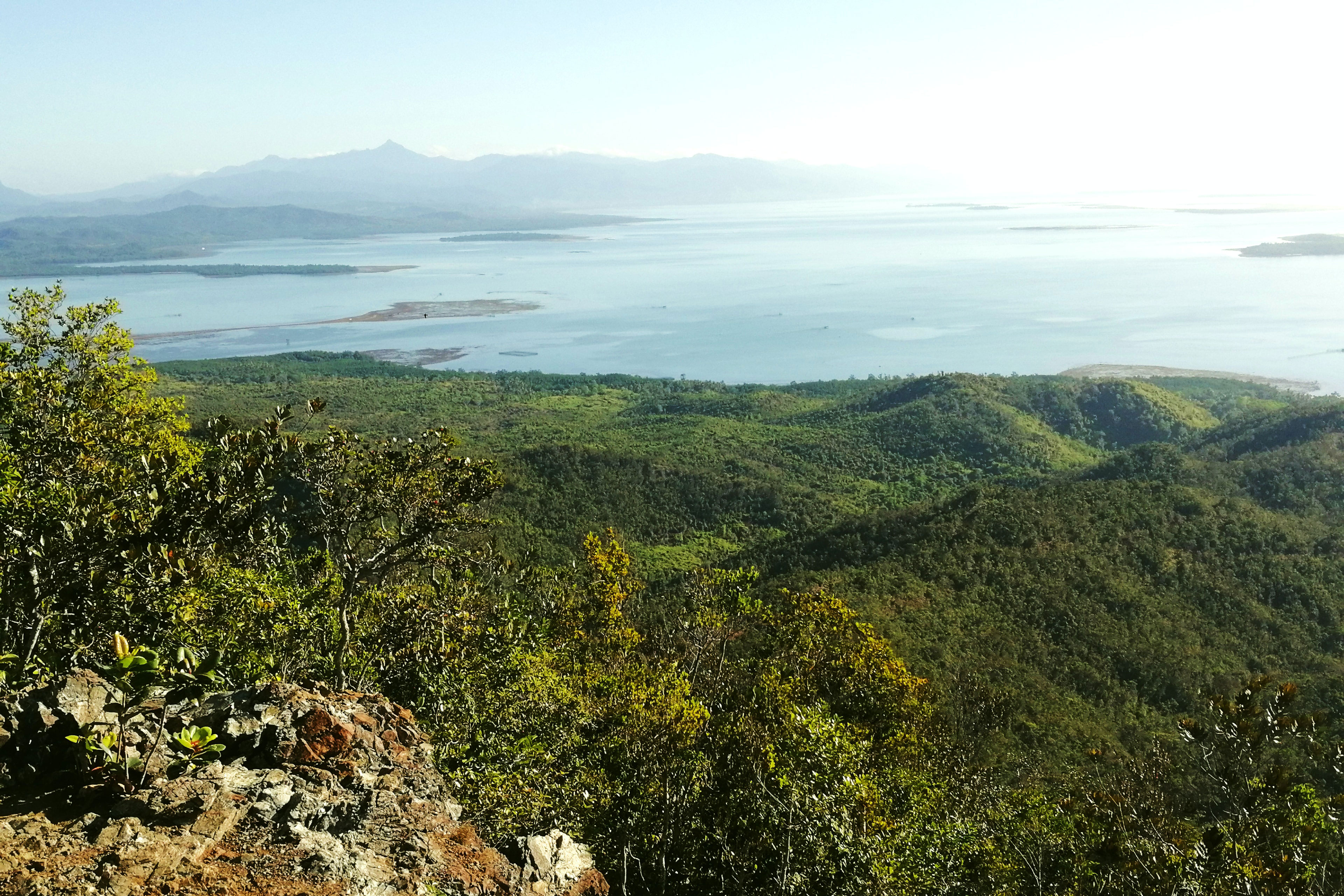 The stunning view from Mt. Magarwak on Palawan in the Philippines