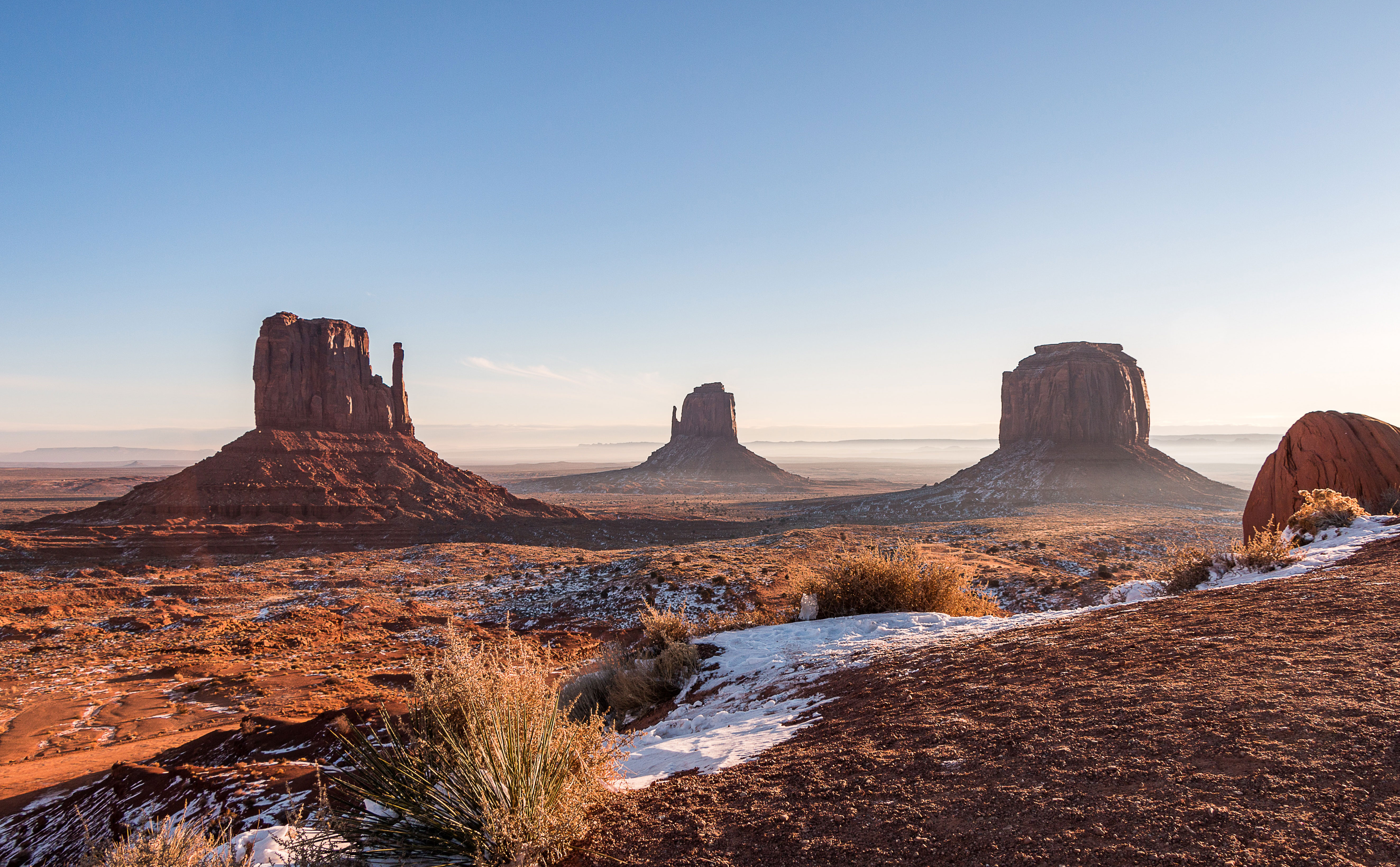 Monument Valley in Navajo Nation during winter